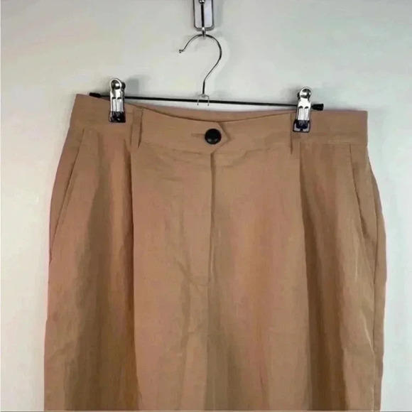 Rag & Bone Tan Dark Khaki Ivy Wide Leg Ankle Length Culotte Pant - Picture 4 of 10